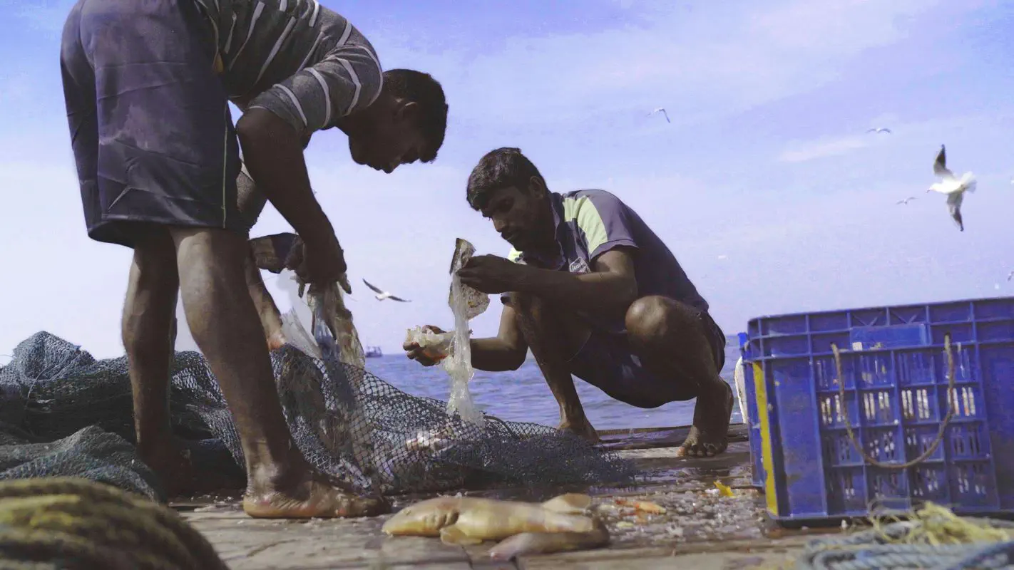 Image of scene from the film Against the Tide