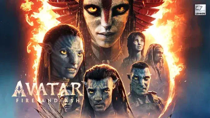 Image of scene from the film Avatar: Fire and Ash