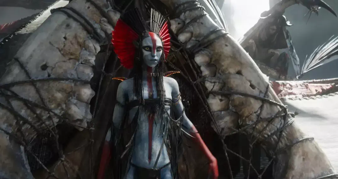Image of scene from the film Avatar: Fire and Ash