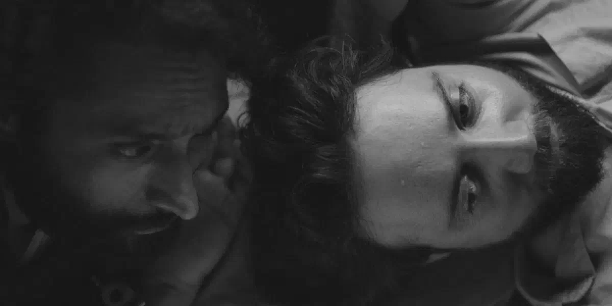 Image of scene from the film Birds in the Dark