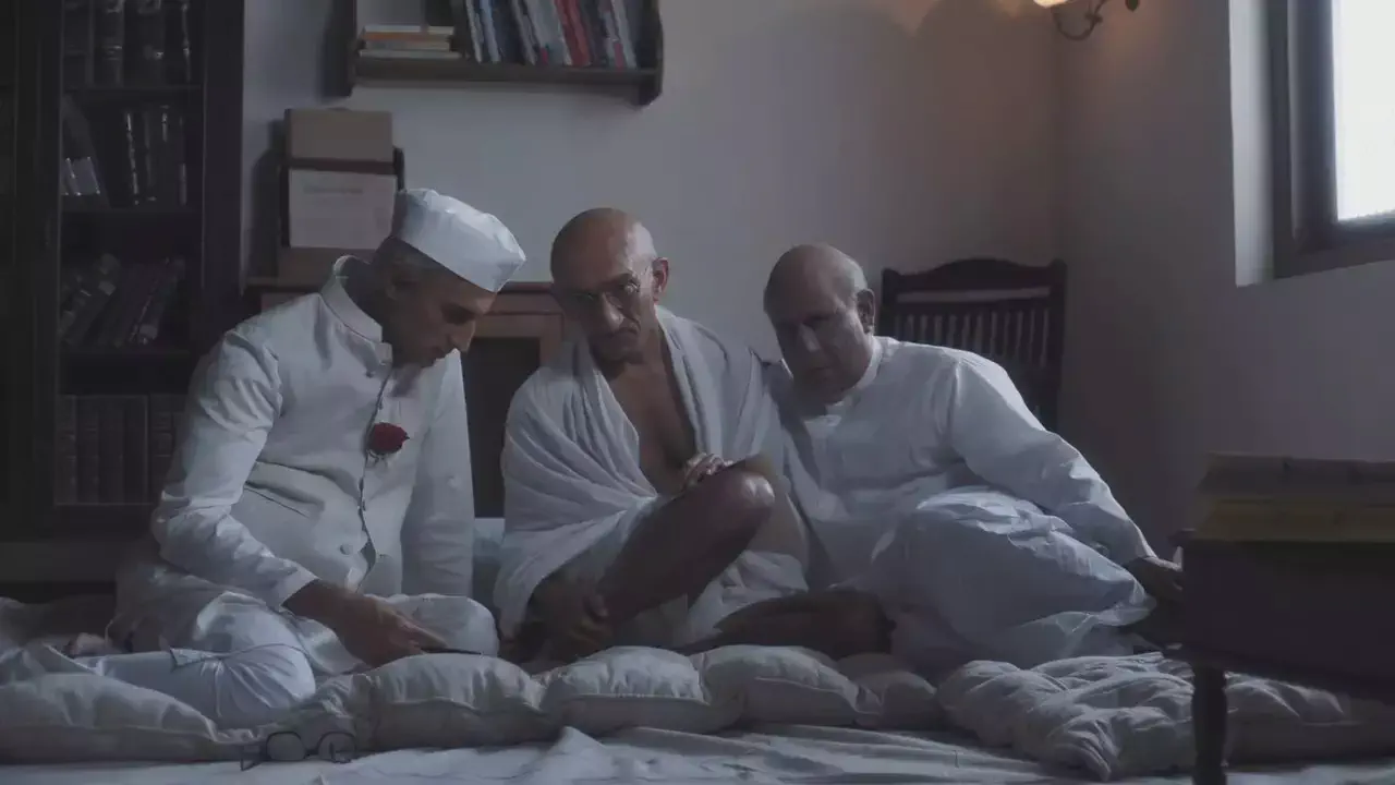 Image of scene from the film Freedom at Midnight