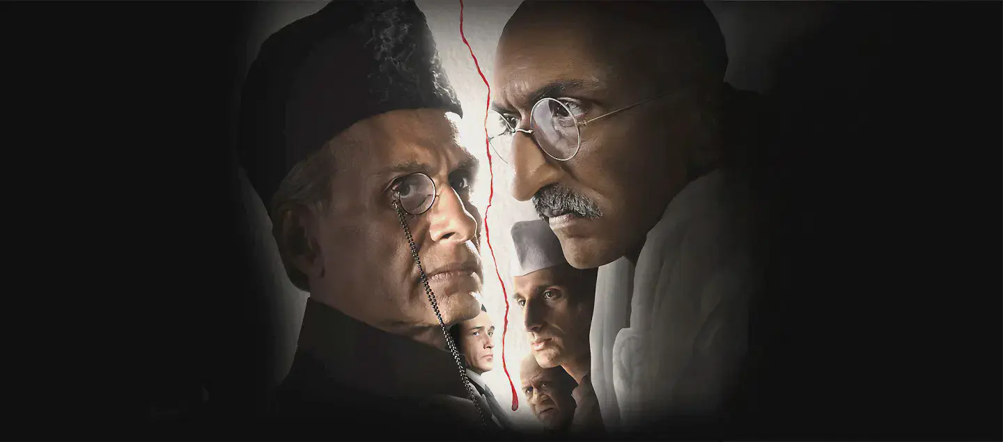 Image of scene from the film Freedom at Midnight