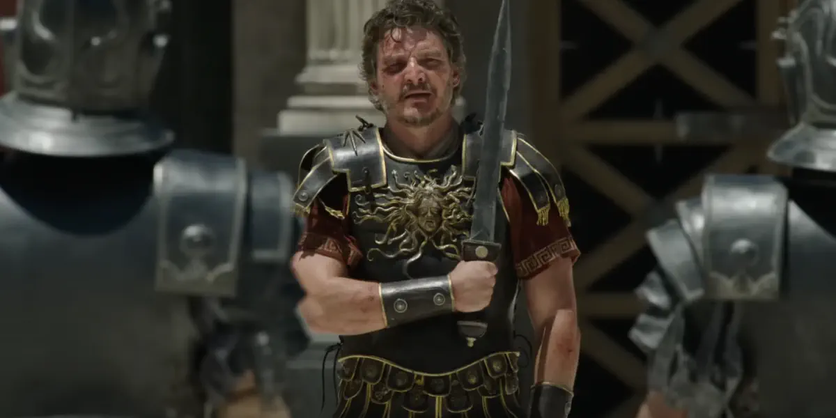 Image of scene from the film Gladiator II