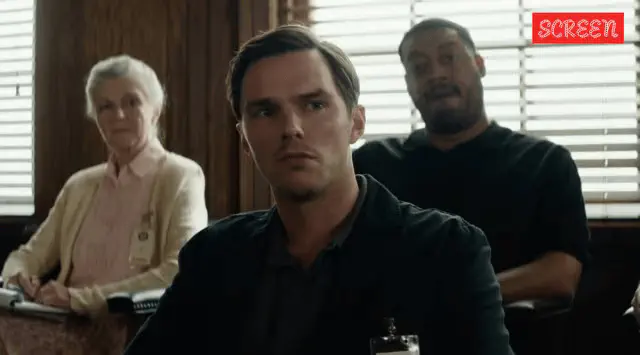 Image of scene from the film Juror #2