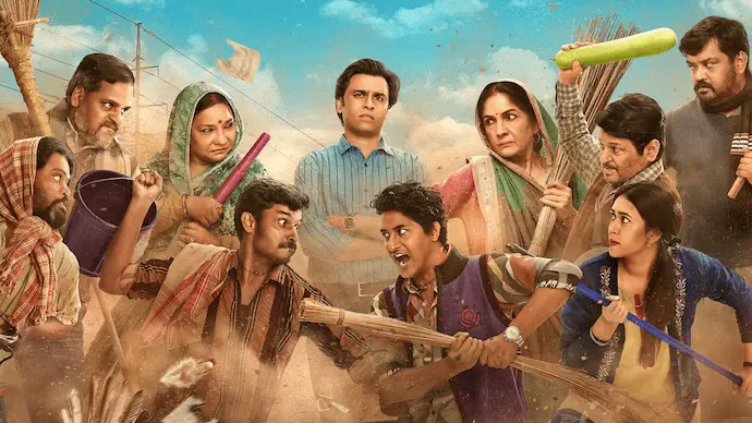 Image of scene from the film Panchayat S04