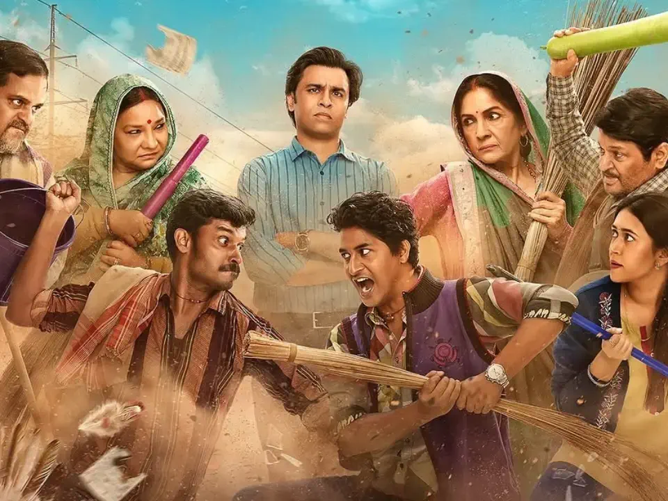 Image of scene from the film Panchayat S04