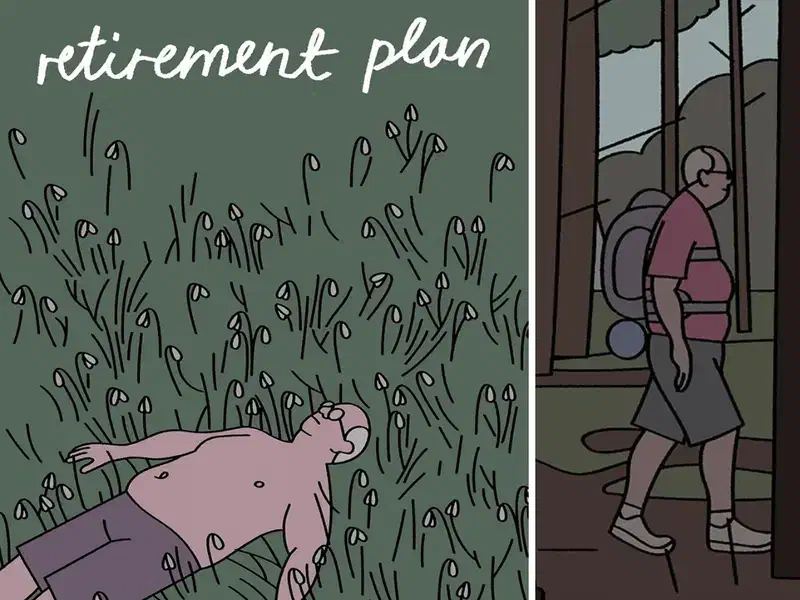 Image of scene from the film Retirement Plan