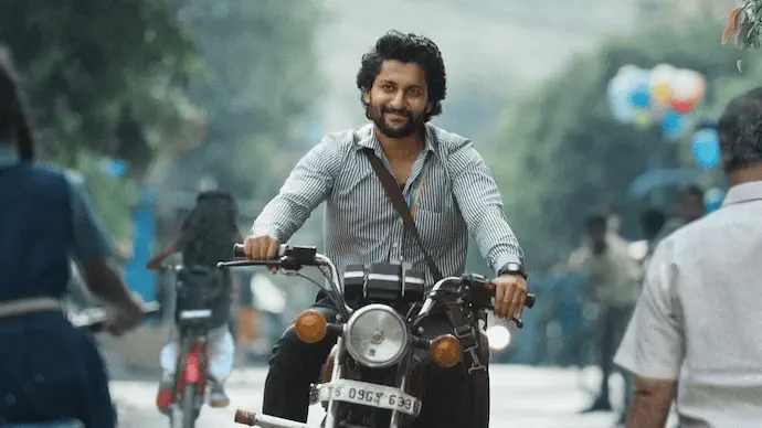 Image of scene from the film Saripodhaa Sanivaaram