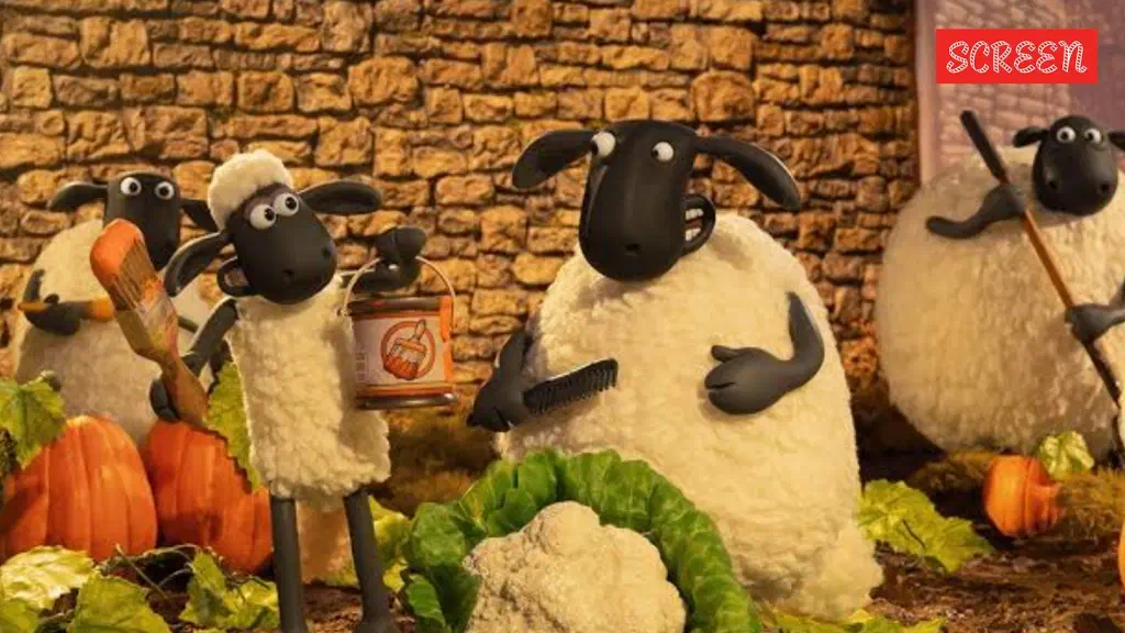 Image of scene from the film Shaun the Sheep: The Beast of Mossy Bottom