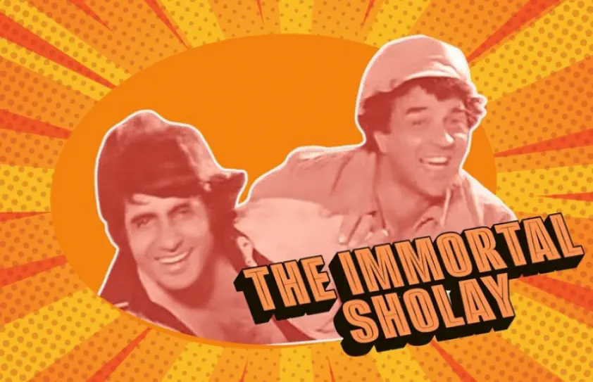 Image of scene from the film Sholay