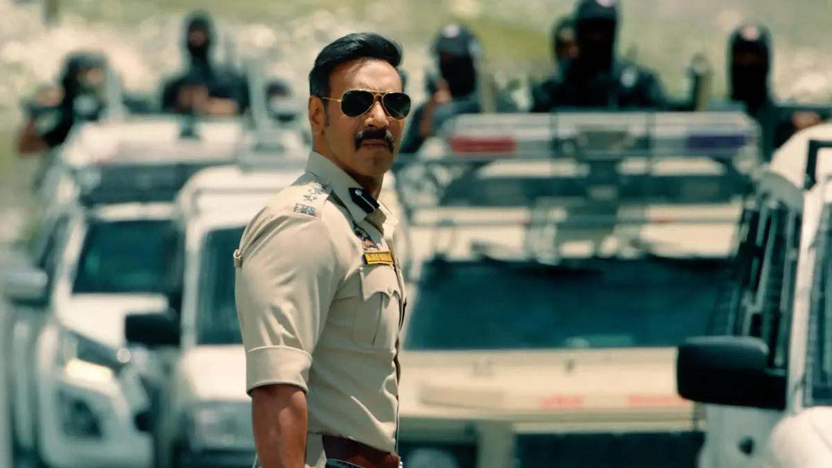 Image of scene from the film Singham Again