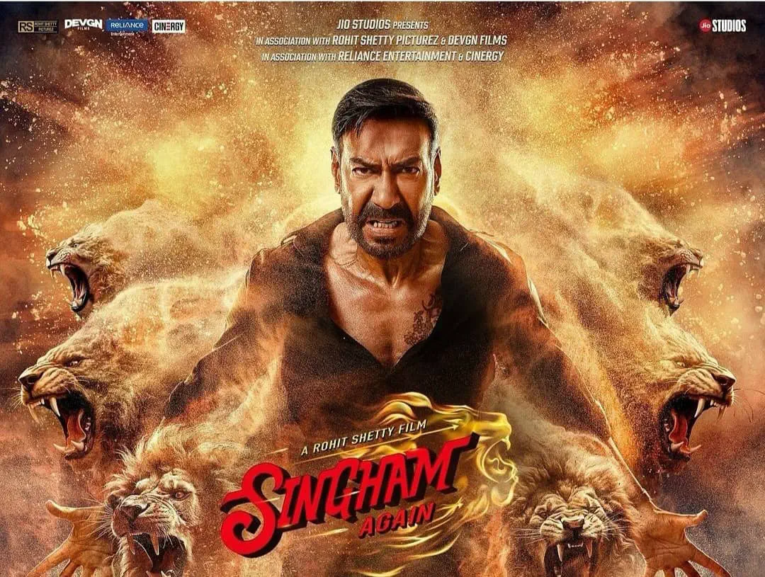 Image of scene from the film Singham Again