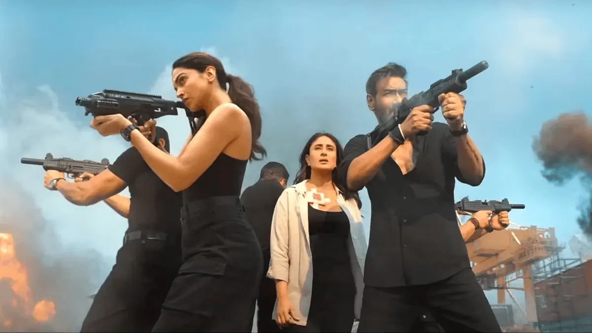 Image of scene from the film Singham Again