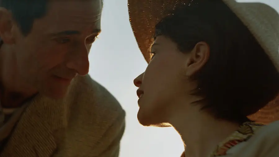 Image of scene from the film The Brutalist