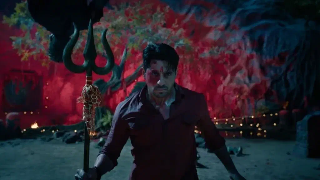 Image of scene from the film The Vvaan: Force of the Forest