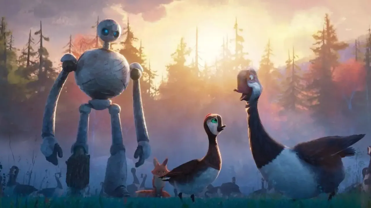 Image of scene from the film The Wild Robot