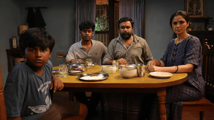 Image of scene from the film Tourist Family