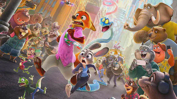 Image of scene from the film Zootopia 2
