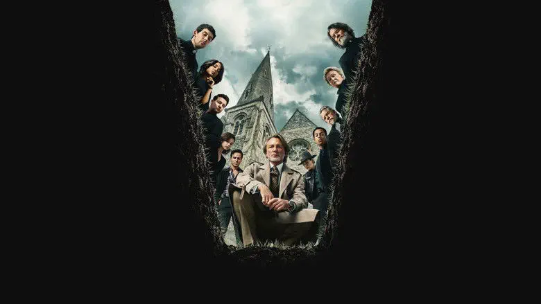 Image of scene from the film Wake Up Dead Man: A Knives Out Mystery