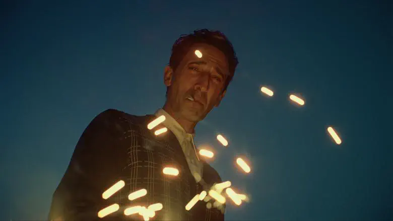 Image of scene from the film The Brutalist