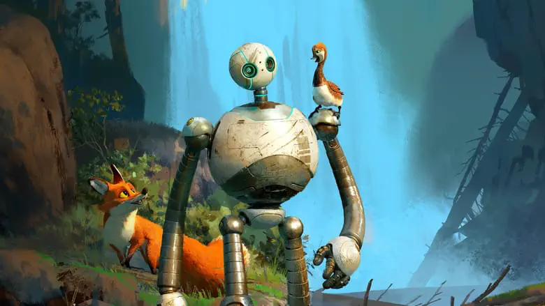 Image of scene from the film The Wild Robot