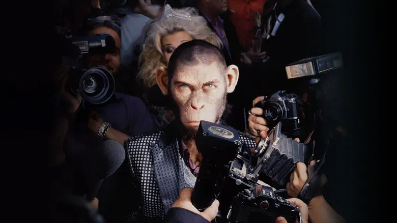 Image of scene from the film Better Man